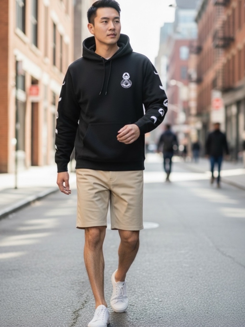Airwalk Black Hoodie with White Logo Sleeve Accents